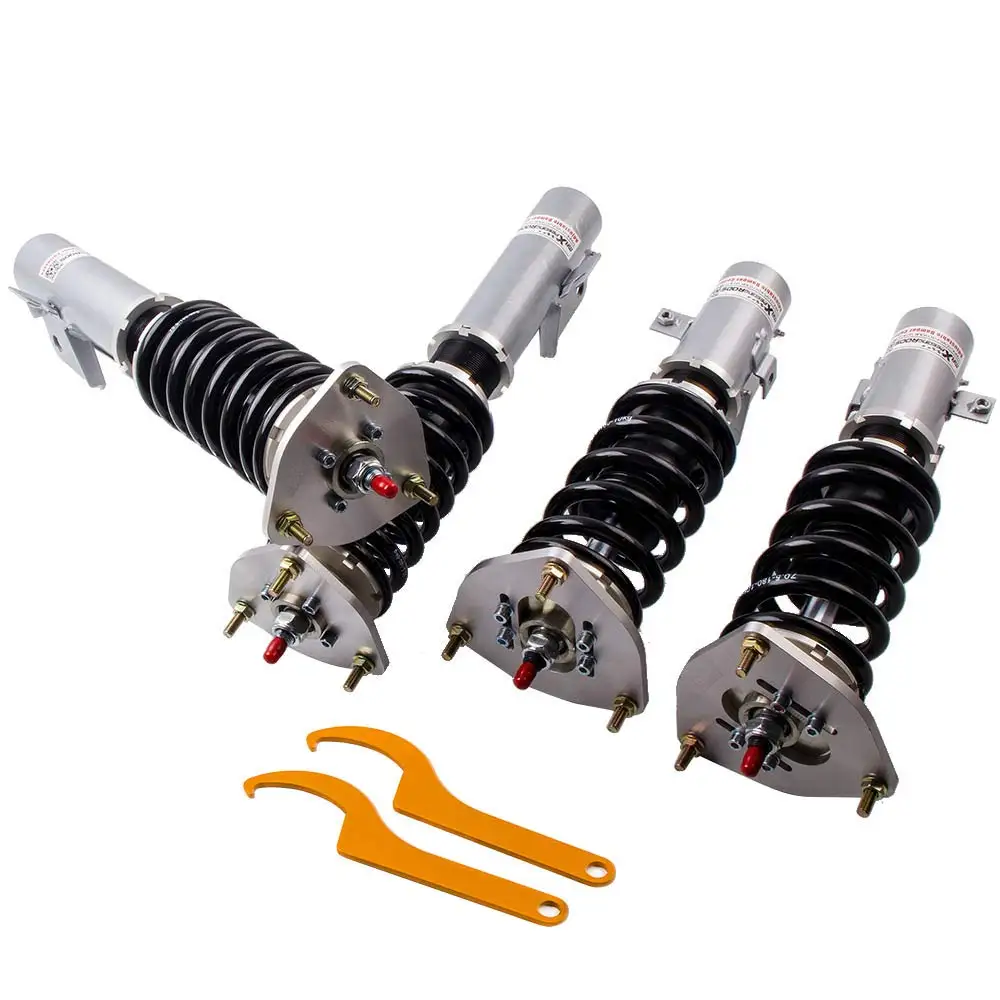 

Coilovers Shocks Assembly with 24 Ways Adj. Damper for Subaru Impreza WRX GC8 1993-01 Adj. Height Shocks Sturts