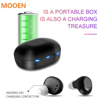 

2020 New A Pair Low Noise Hearing AID Invisible design Sound Voice Amplifier Rechargeable Adjustable Hearing AIDS Ear Care Kit