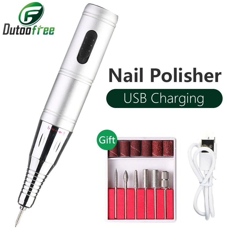 35W USB Cordless Manicure Machine Rechargeable Nail Polisher Set Electric Nail Drill Machine Art Nails Accessorie Tools 15000rpm 30 150w electric soldering iron heating element for external heating iron core heating elements soldering power tools accessorie