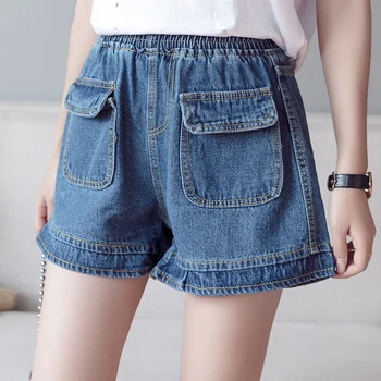

Plus Size Summer Short Jeans Elastic Waist Denim Shorts for Women S M L XL 2XL 3XL 4XL 5XL