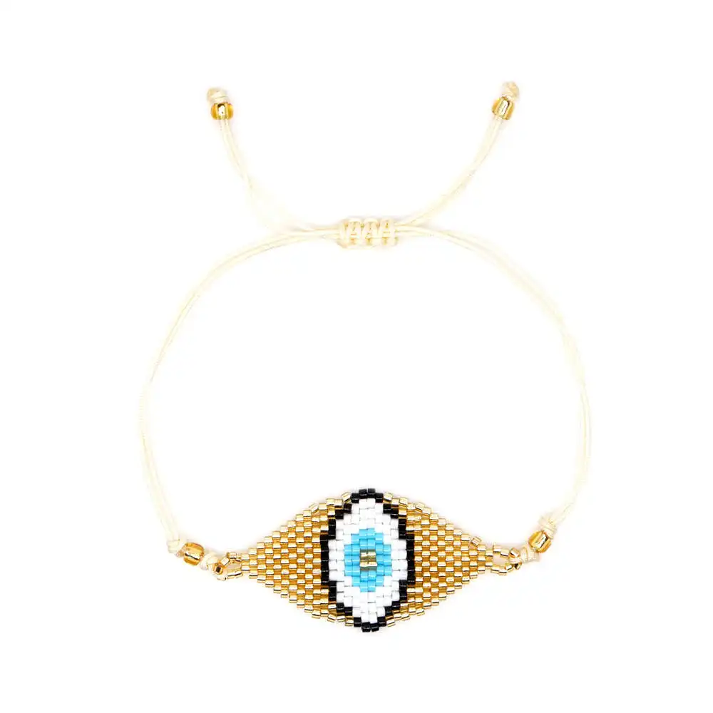 Shinus MIYUKI браслет evil eye бижутерия в мексиканском стиле золотые бусины Браслеты Женские Pulseras Mujer Moda Новинка Delica Beadwork ручной работы