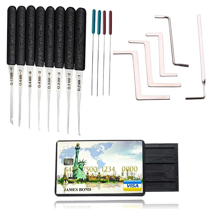 

Liushi Locksmith Tools Remove Hooks Lock Pin Broken Key Extractor,Card Tool for Locksmith Use,Lock Pick Set high Quality