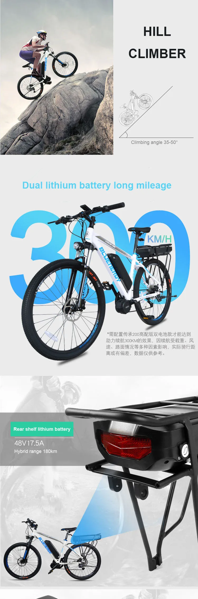 Powerful Electric Bicycle Two Wheels Electric Bicycle 26 Inch Hybrid Bike Double Battery 750W1000W 48v Electric Bikes Adults (3)