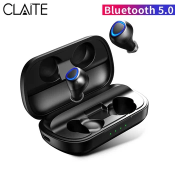 

True Wireless bluetooth 5.0 Earphone TWS Headset Dual DSP IPX7 Waterproof HiFi Handsfree Earbuds With Charging Case for Iphone