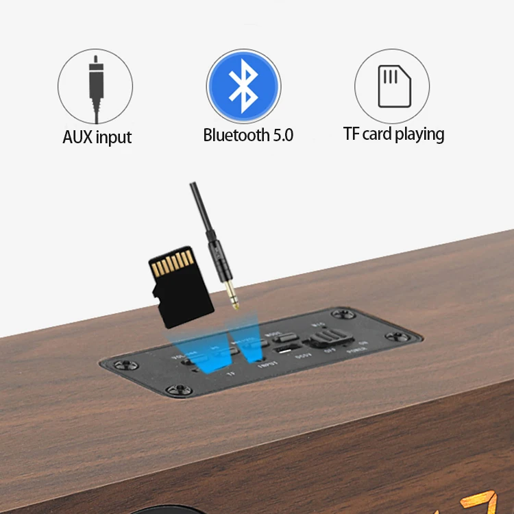 Wooden Home Theater Portable Bluetooth Speaker