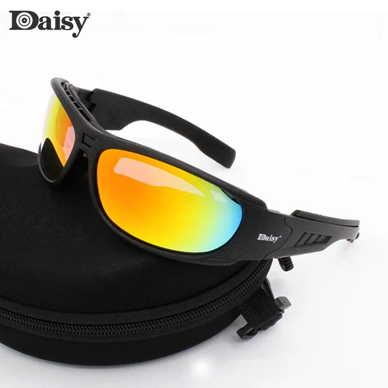 Дейзи Поляризованные спортивные солнцезащитный очки мужские зеркальные линзы 4 пары измененные очки для женщин UV400 летние оттенки очки - Цвет линз: C1