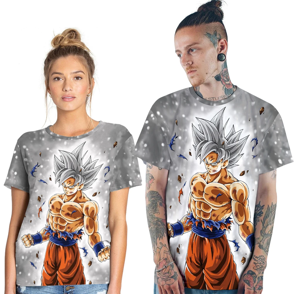 

Summer Female Unisex Wogyms Tee shirt Anime gym's 3D T-shirt Dragon Ball Z Goku Super Saiyan Vegeta Printed Cartoon Tops