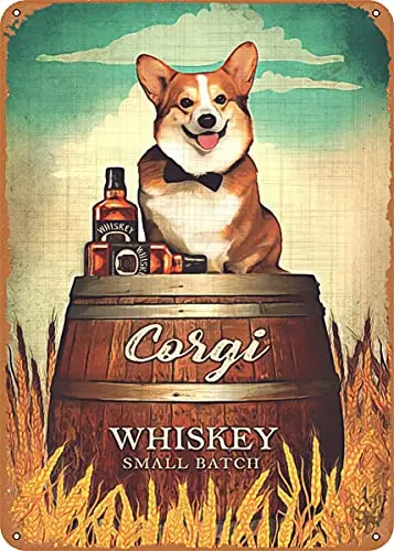 Винтажный металлический знак Corgi художественные принты ретро подарок 8x12 дюймов |