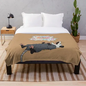 

Pessimist Opossum Throw Blanket Soft Sherpa Blanket Bed Sheet Single Knee Blanket Office Nap Blanket