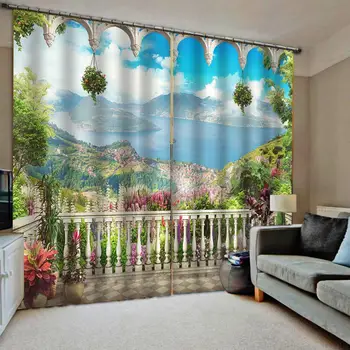 

3D Window Curtain For Living Room Bedroom Drapes Cortinas Customized size nature scenery landscape curtains