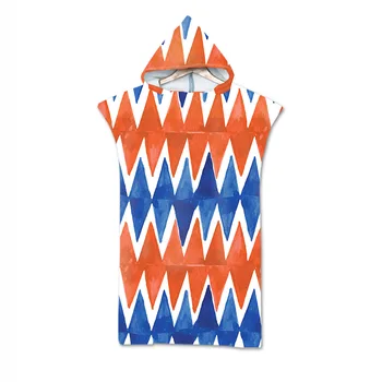 

Free shipping Novelty Gift Geometric Zigzags Chevrons Triangles Stripes Hooded Towel Poncho for Pool Swim Surf Spa Bath Beach