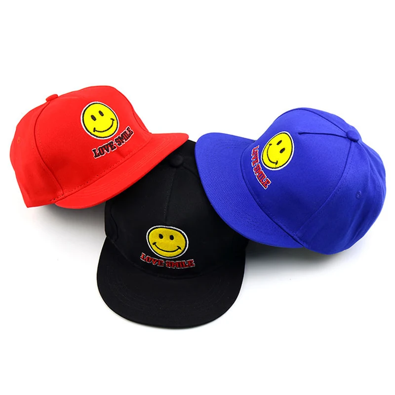 Детская бейсболка с надписью LOVE SMILE, Детская весенне-Осенняя детская шляпа для защиты от солнца для мальчиков и девочек, хип-хоп шапки бейсболки, От 3 до 8 лет