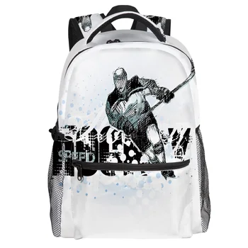 

Ice Hockey Player Ice Speed Backpack College Students Wear Resistance Laptop Backpack Book Bag Casual Sports Bags School Bag