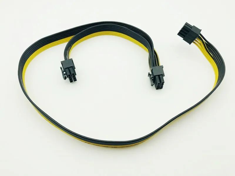 8Pin to 8Pin(6+2) Video Card Power Supply Cable Dual Port Connector 8p to 8p Cable 18AWG Wire Adapter for PC Computer BTC Mining