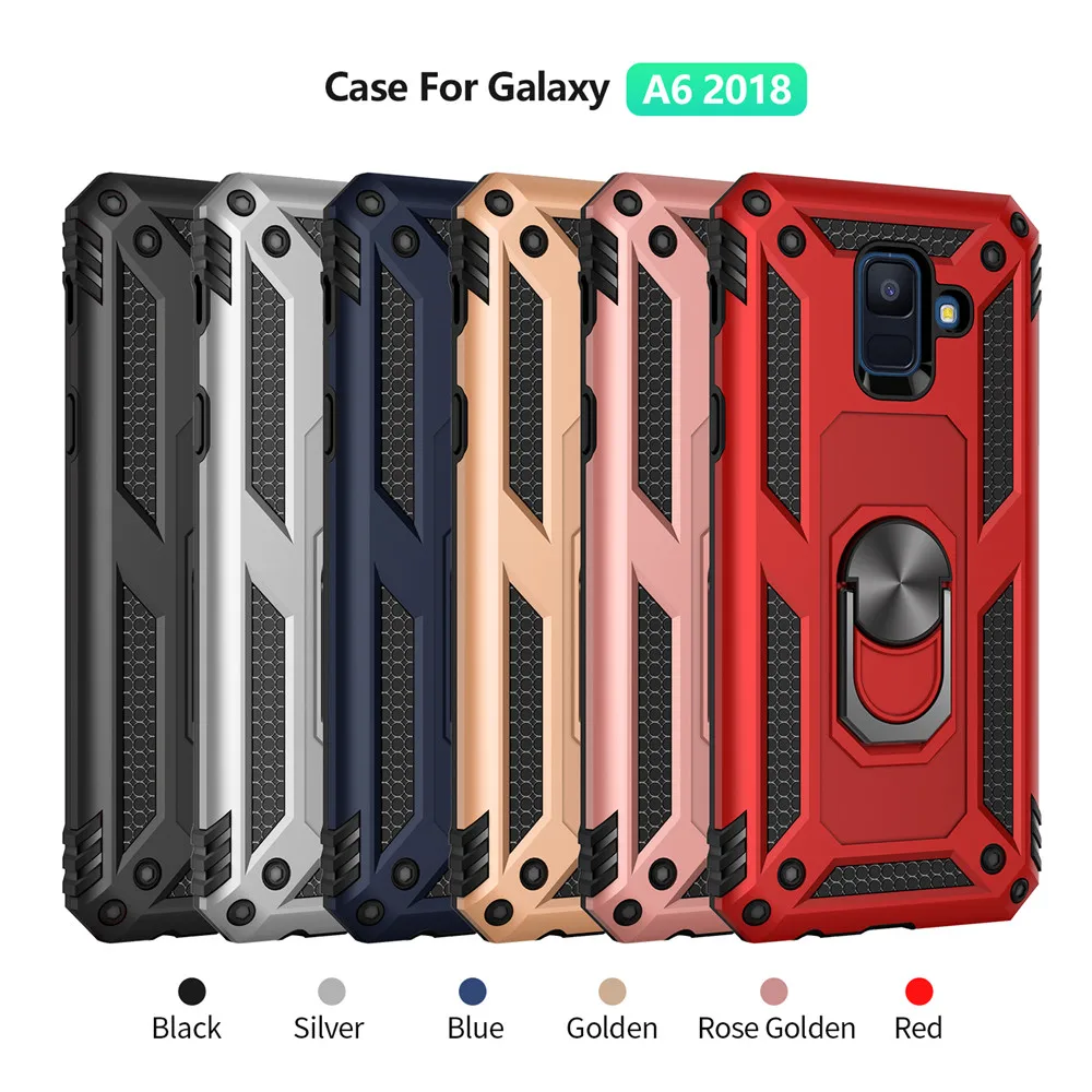 Чехол для Samsung Galaxy A6 A8 2018 A6plus A8plus защитные чехлы с подставкой Plus + магнитный чехол