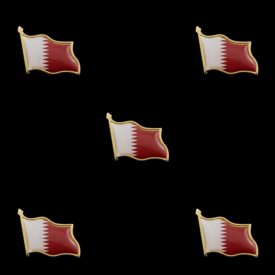 5PCS Middle East Qatar Flag Brooch Patriotism Representative Country Wearable Badge Pin Collection 5PCS Middle East Qatar Flag Brooch Patriotism Representative Country Wearable Badge Pin Collection