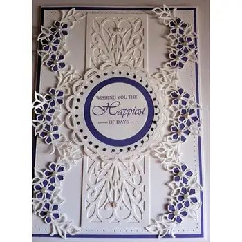 

4Pcs Cutting Dies Metal Dies Layer Lace Edge Die Scrapbooking Album Card Making Embossing Stencil Diecuts Paper Cards Decoration