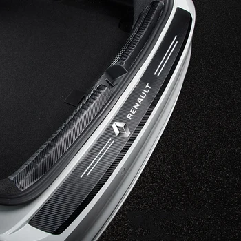 

Leather Car Rear Bumper Stickers Trunk Guard Plate Molding For Renault megane 2 clio duster fluence logan captur Accessories