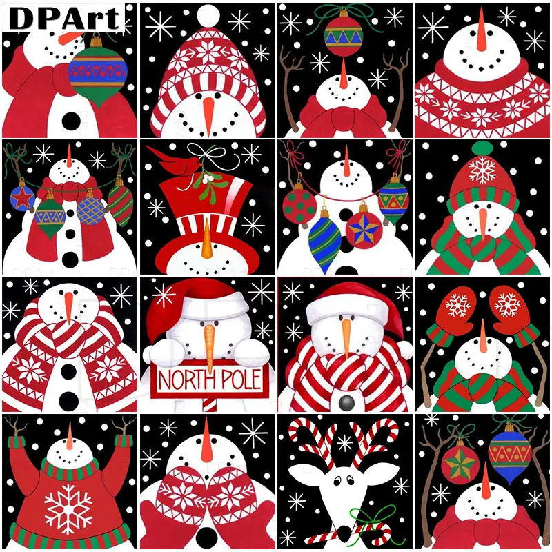 

Diamond Painting 5D Full Square/Round Dril Cartoon Christmas Snowman Gift Daimond Embroidery Cross Stitch Mosaic Rhinestone A097