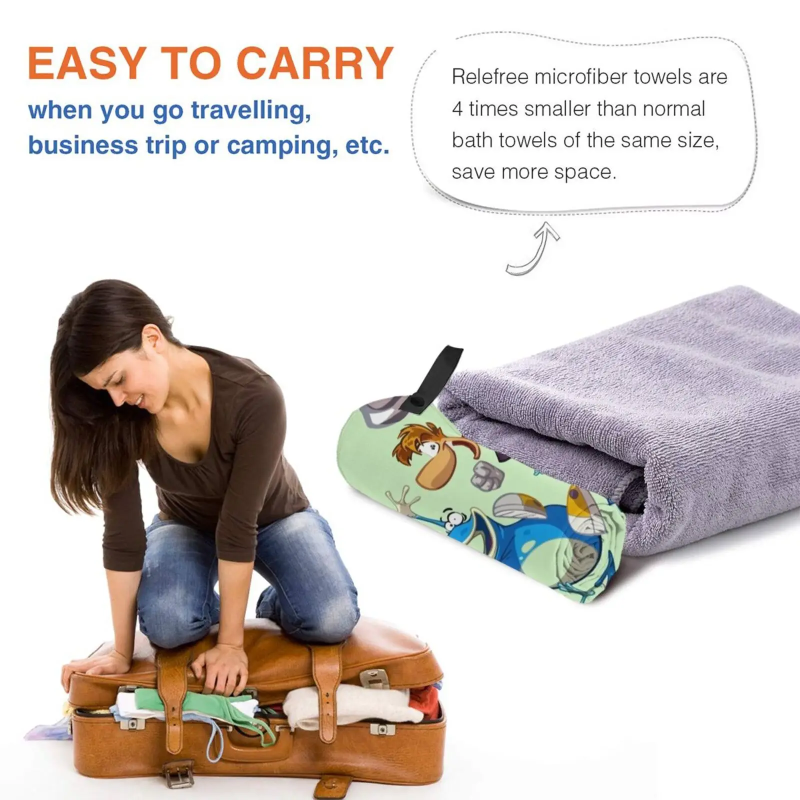 Sports Towel Rayman And Globox Quick Dry for Gym Bath Portable
