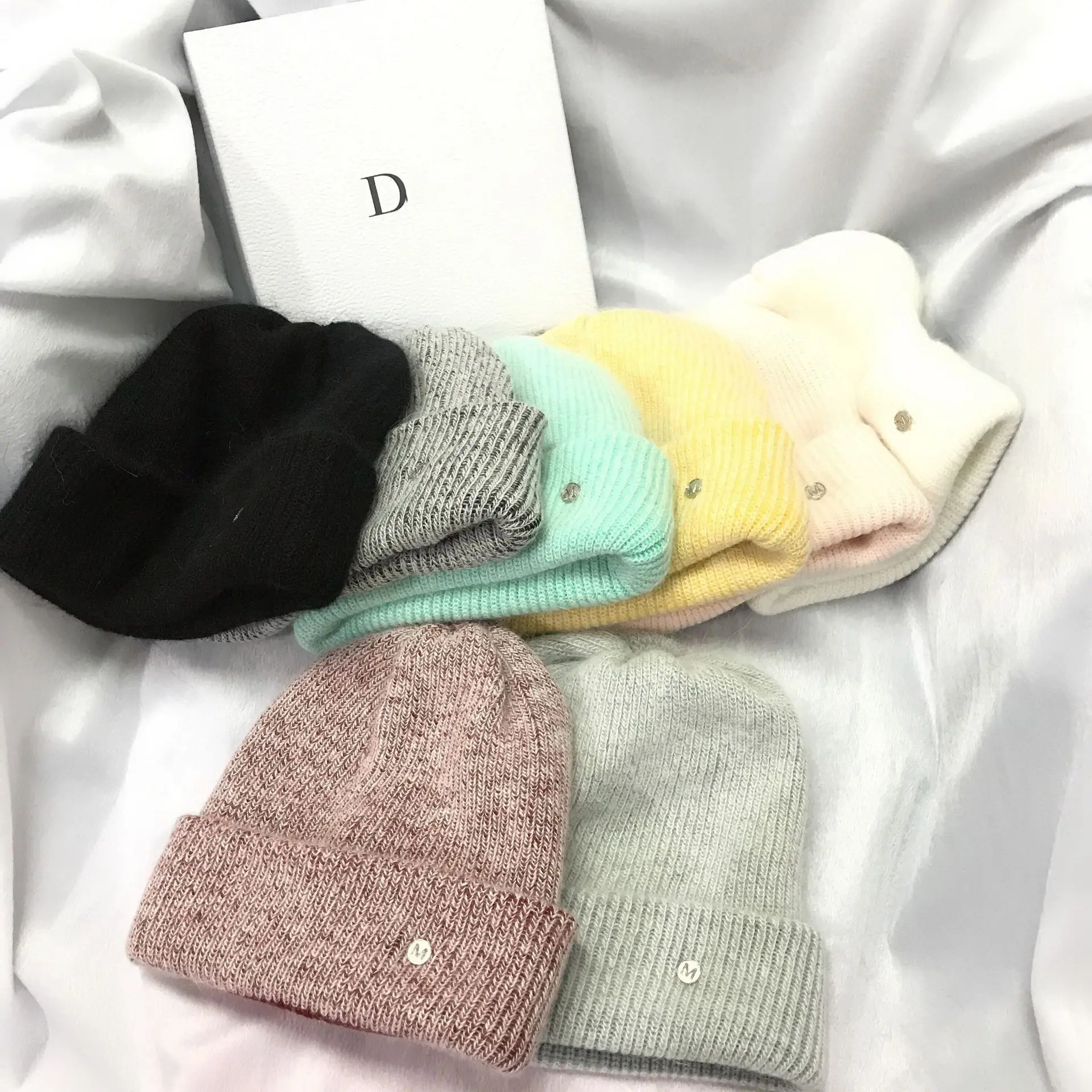 

Angola Rabbit Fur Knitted Hat Korean-style Multi-color Warm Ear Protection Wool Cap Online Celebrity Street Snap Versatile Autum