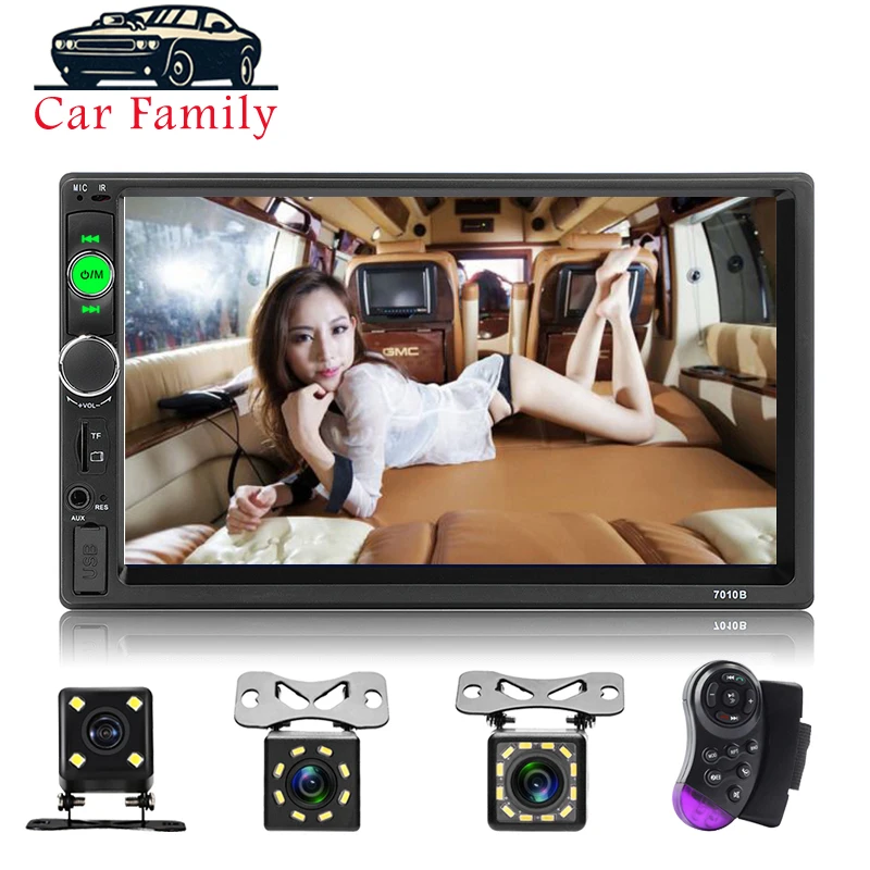Автомобильный аудиоплеер Bluetooth стерео FM-радио автомобильный MP5 7010B SD AUX USB 5 в