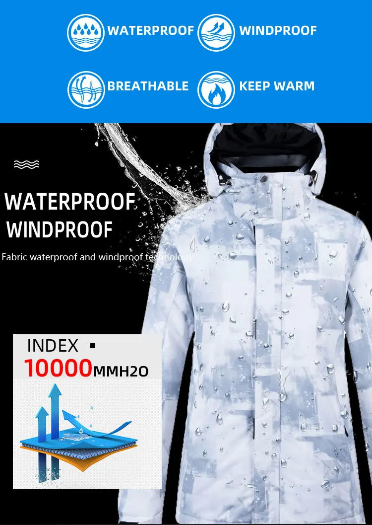Лыжные куртки и брюки мужской лыжный костюм Сноубординг наборы очень теплый ветрозащитный водонепроницаемый для снега уличная зимняя одежда