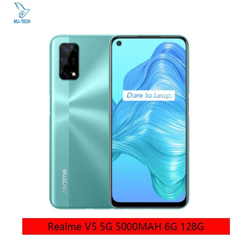Оригинальный realme V5 6 ГБ 128 5G мобильный телефон Dimensity 720 Octa Core 5 &quotFHD + 90 Гц Full Дисплей