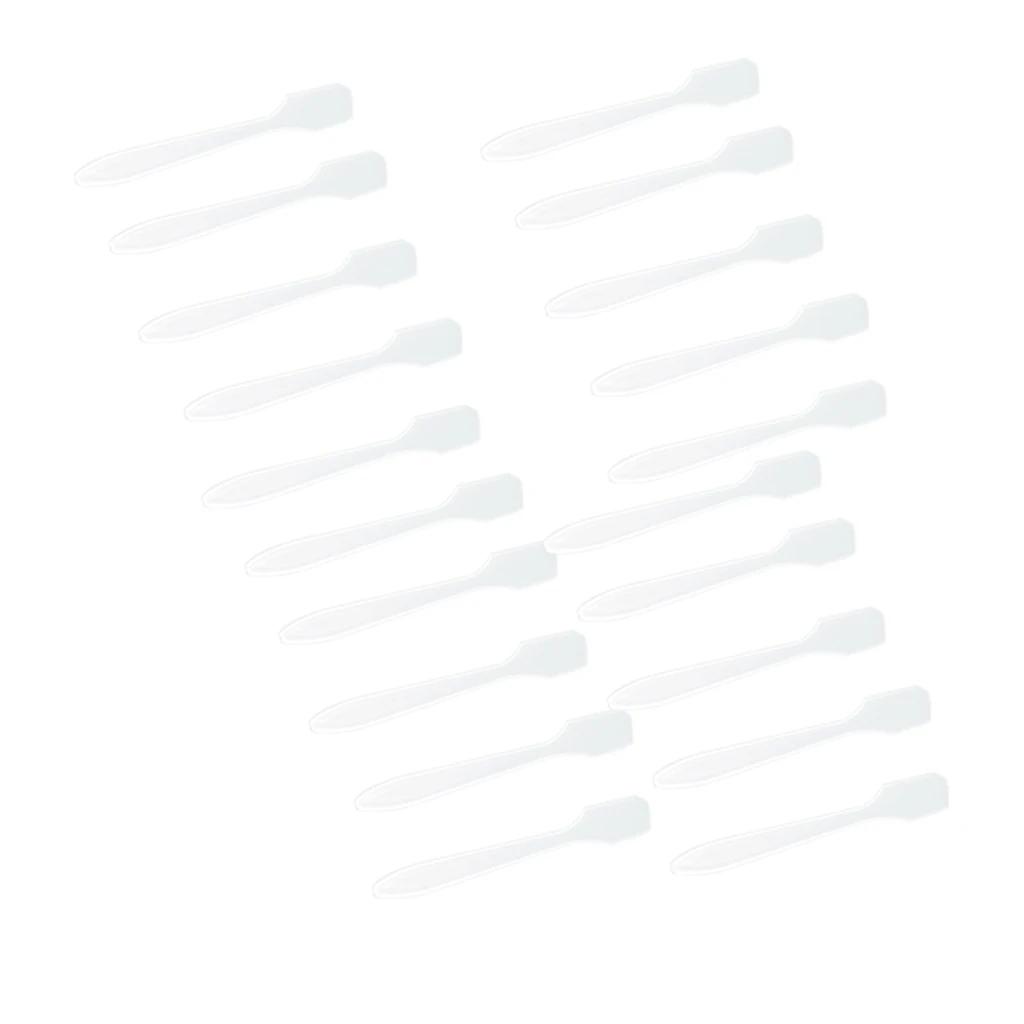 100x Mini Cosmetic Spatula Disposable Facemask Cream Scoop Plastic Spoon