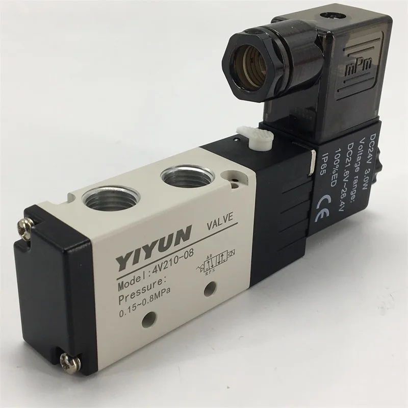 4V210-08 4V220-08 4V230C-08 Электромагнитный Клапан Пневматический воздушный Клапан Пневматический электромагнитный клапан управления DC24V
