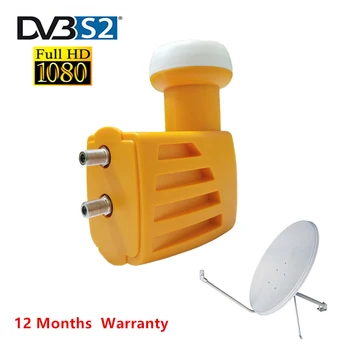 

dvbs2 digital HD Universal KU Band waterproof TWIN LNB High Gain 0.1 dB noise Satellite Dish antenna LNBF sks ccam for TV box