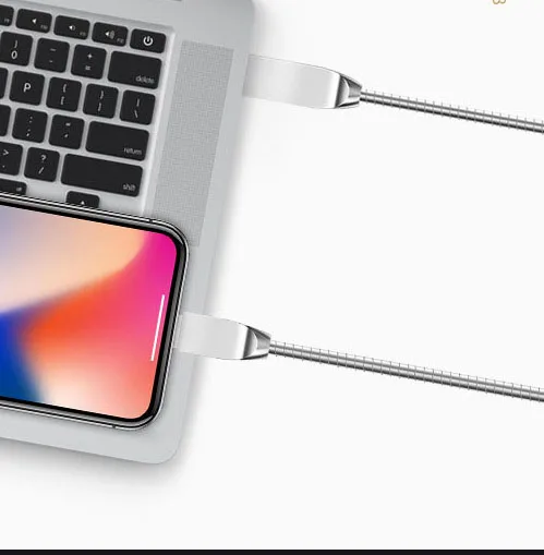 1M 3A зарядный кабель для мобильного телефона usb type C металлический провод для передачи данных для IOS Micro Kable - Цвет: Iphone