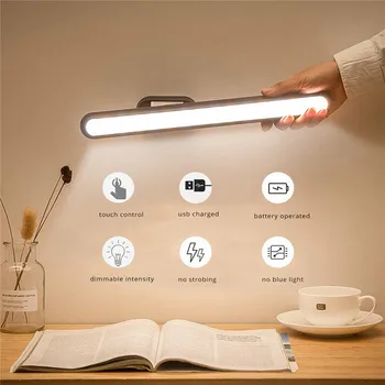 

Hiyork Dropship Hanging Magnetic Table Lamp LED Charging Stepless Dimming Eye Protection Reading Desk Lamp настольная лампа