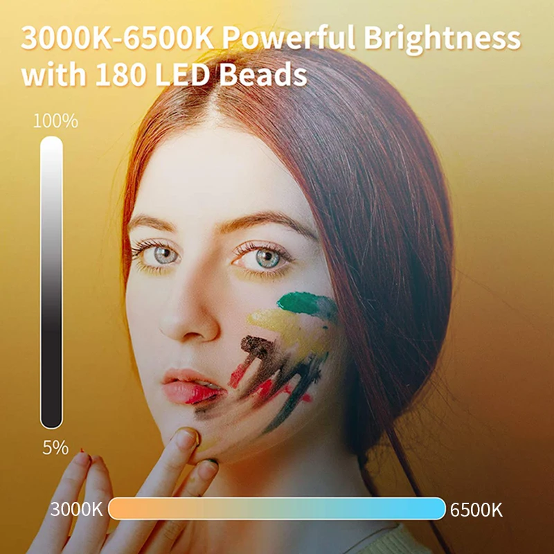  Manbily MFL-06 Photography Lighting Dimmable 180 LED Video Light 4500mAh Rechargable Camera Fill Li - 33045257167
