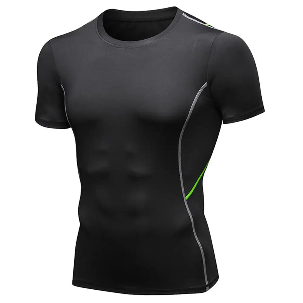

Men's Running T-shirts Compression Base Layer Quick Dry Short Sleeve Training Cycling Gym Fitness Sports Under-wear Top T-shirt