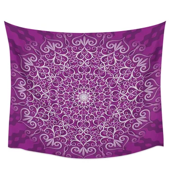 

Modern Wall Tapestry Purple Pattern Mandala Retro Pattern Tapestry Wall Hanging Dormitory Living Room Bedroom Decoration