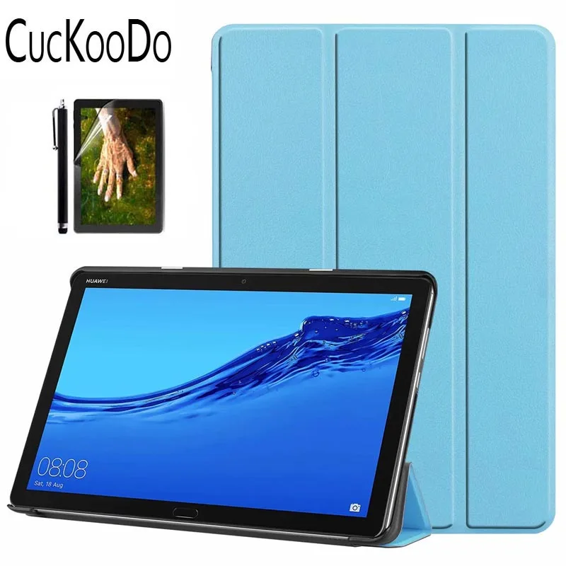 Чехол для huawei MediaPad M5 Lite 10 10,1 ''Tablet Ultra Slim Smart Cover для huawei MediaPad M5 Lite 10 10,1-дюймовый чехол для планшета - Цвет: SkyBlue