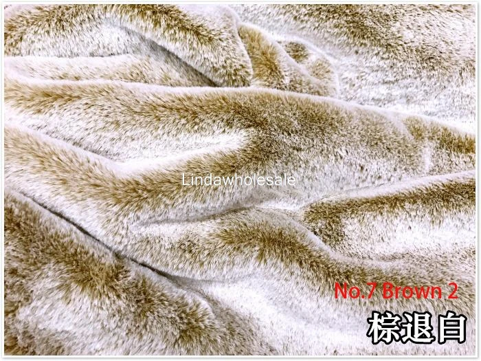 Ворс 1 см Белый Мороз окрашенная одежда имитация кроличьего меха воротник плюшевая ткань, ткань искусственный мех, 160 см* 45 см(половина двора/шт