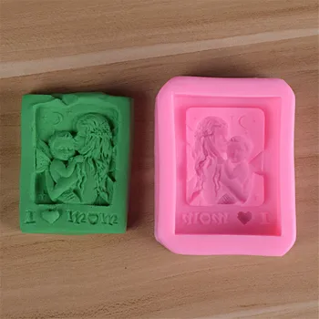 

Cake Bake Mold Mothers Day Gift Silicone Angel Mother Holding Baby Love Mom Soap Mold DIY Molds