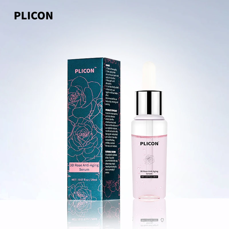 20ml PLICON 3D Rose Anti Aging face serum facial hyaluronic acid skincare niacinamide hyaluronic wrinkle serum flower serum 20ml - Вес нетто: 20ml