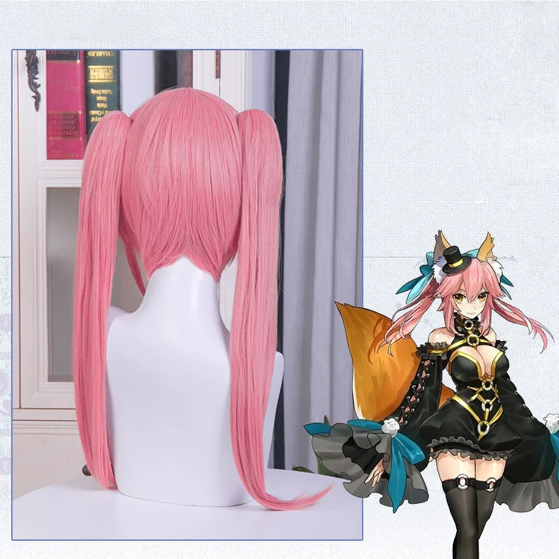 Wig Fate Grand Order Fate/extra Tamamo No Mae черный Маг Косплей Костюм Волшебная форма черное нарядное платье - Цвет: Wig