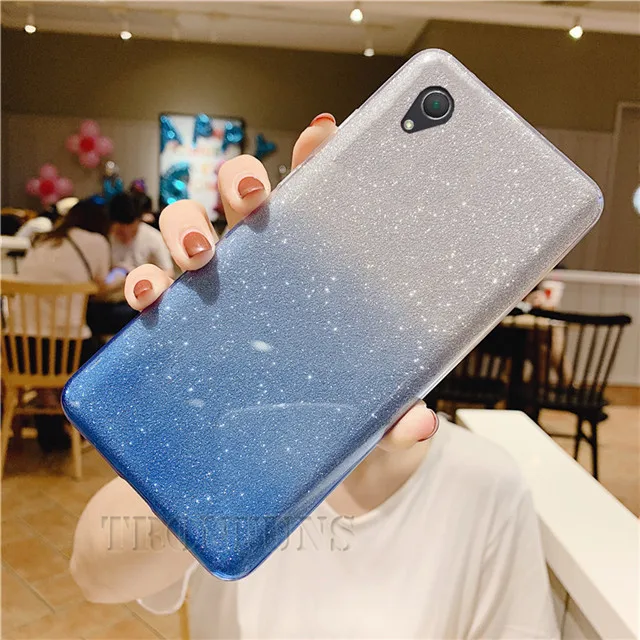 Blue Мягкий чехол с градиентным блеском для Sony Xperia XA XZ XA1 XZ1 XA2 XA3 XZ2 XZ3 XZ4 Compact Ultra Premium Plus Z5 C5 C6 X XR TPU - Color: Blue
