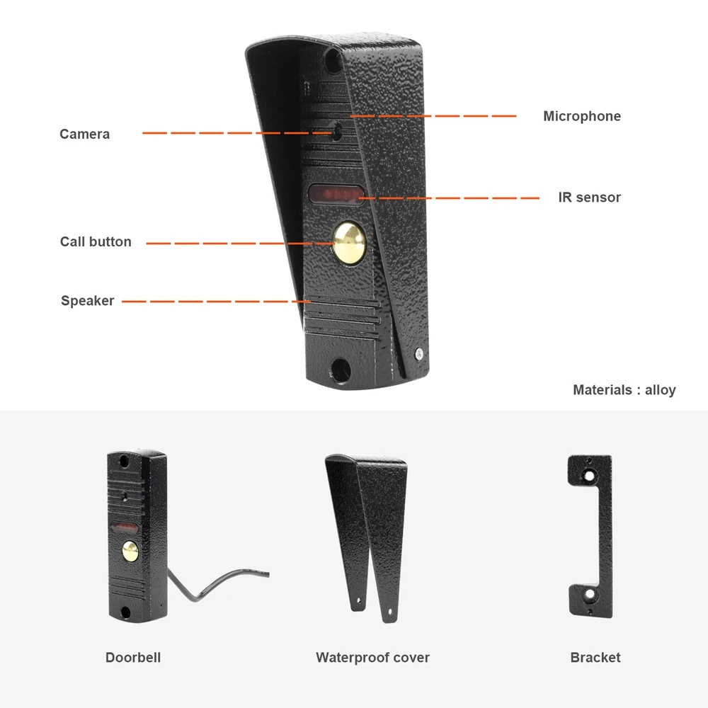 7 дюймов проводной видео-телефон двери 3 для контроля уровня сахара в крови с 2 дверной Звонок камера домашнего видео-дверной звонок Поддержка запись детектора движения дверное переговорное устройство