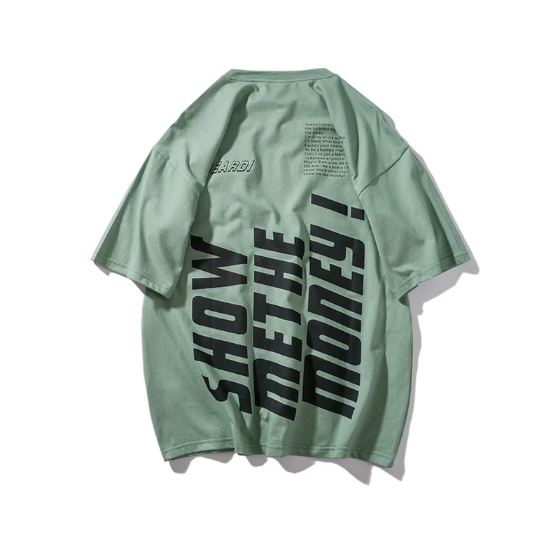 2019 Men's Summer New Casual Letter Printing Short-sleeved Round Neck T-shirt Loose Temperament Trend Cotton