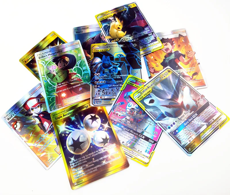 Tag Team pokemon cards GX EX Mega Sun и Moon Battle Carte, торговые карты, тренажер, карточка, фальш, настольная игра