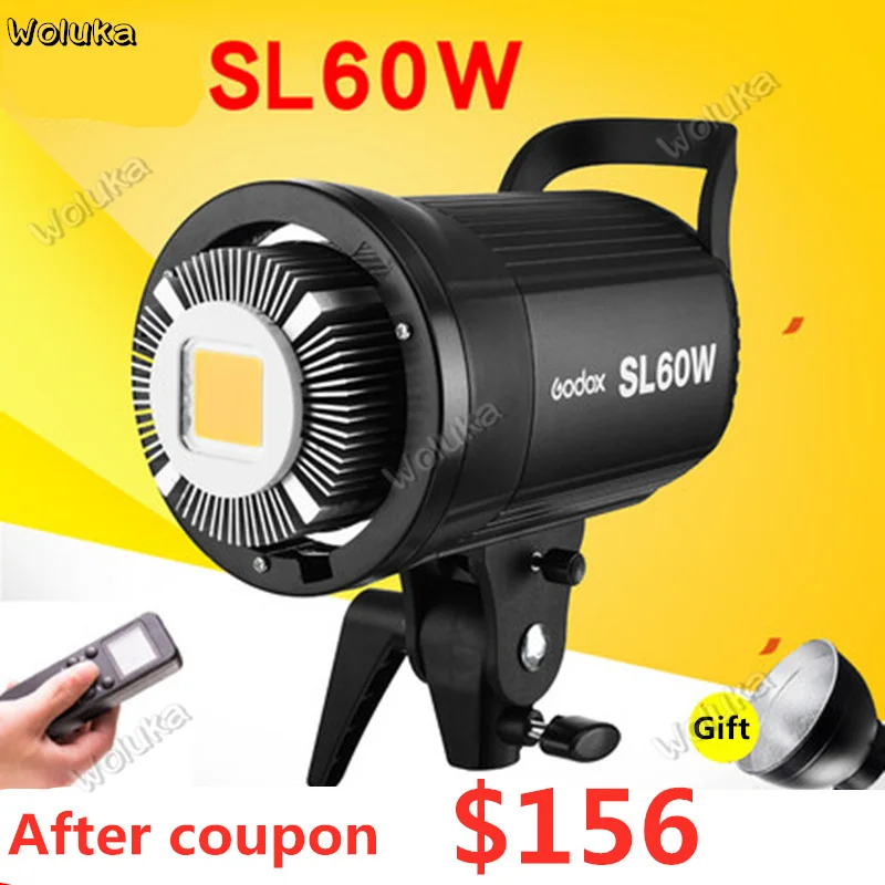 Godox светодиодный светильник для видео SL-60W 5600K белая версия видео светильник непрерывный светильник Bowens крепление для студийной видеозаписи CD50 T03