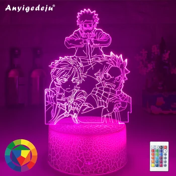 

New Naruto Team 3d Night Light Uzumaki Naruto Sasuke Sakura Figure Home Decoration LED Night Lamp Anime Gift for Kids Child Boys