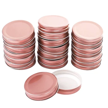 

24 Pack Mason Jar Lids Secure Reusable Regular Mouth Mason Storage Canning Lids