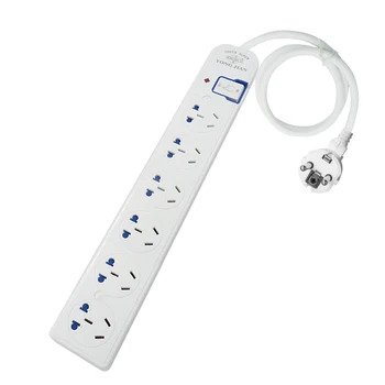 

Multiple Power Strip Socket 6AC Outlets With Safety Door Power Switch Extension Cord Socket For Home Office