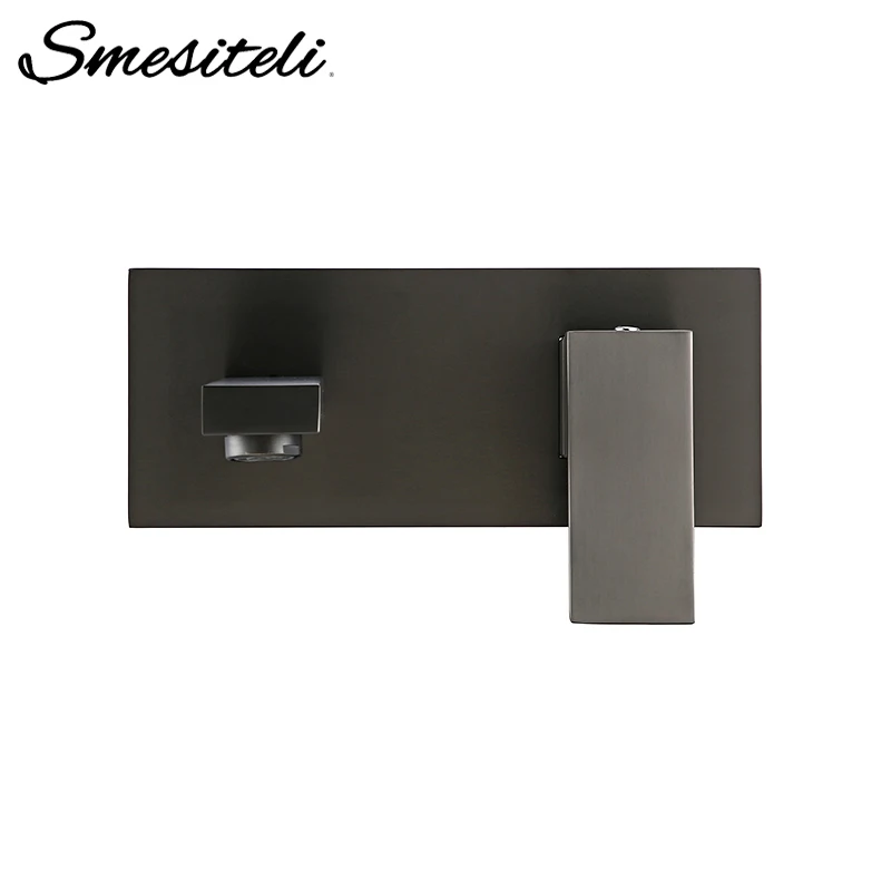 Smesiteli латунный Смеситель для ванной настенный смеситель кран горячей и холодной раковины ванная комната